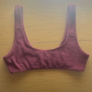 Pacsun Textured Scoop Neck Bikini Top